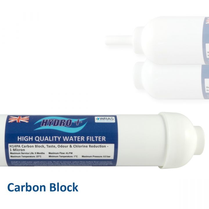 Hydro+ Carbon Block Inline Filter